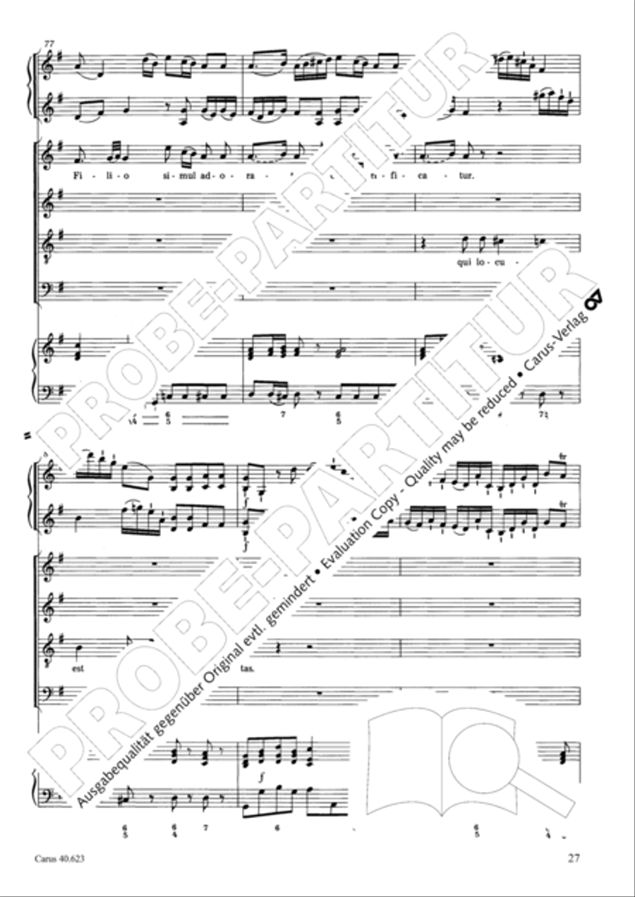 Missa brevis in G major Missa brevis in G major 4-Part scores gallery preview page 28