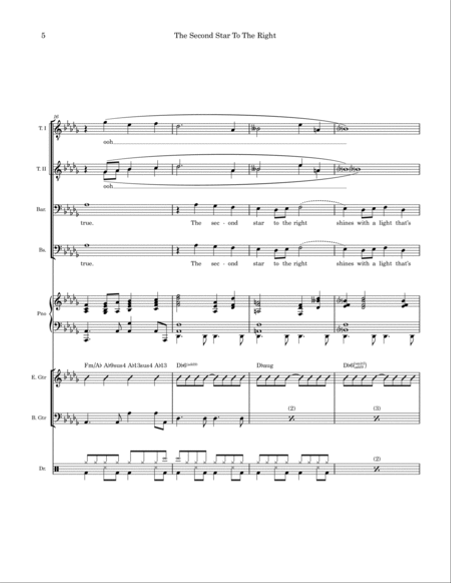 The Second Star To The Right Small Ensemble scores gallery preview page 5
