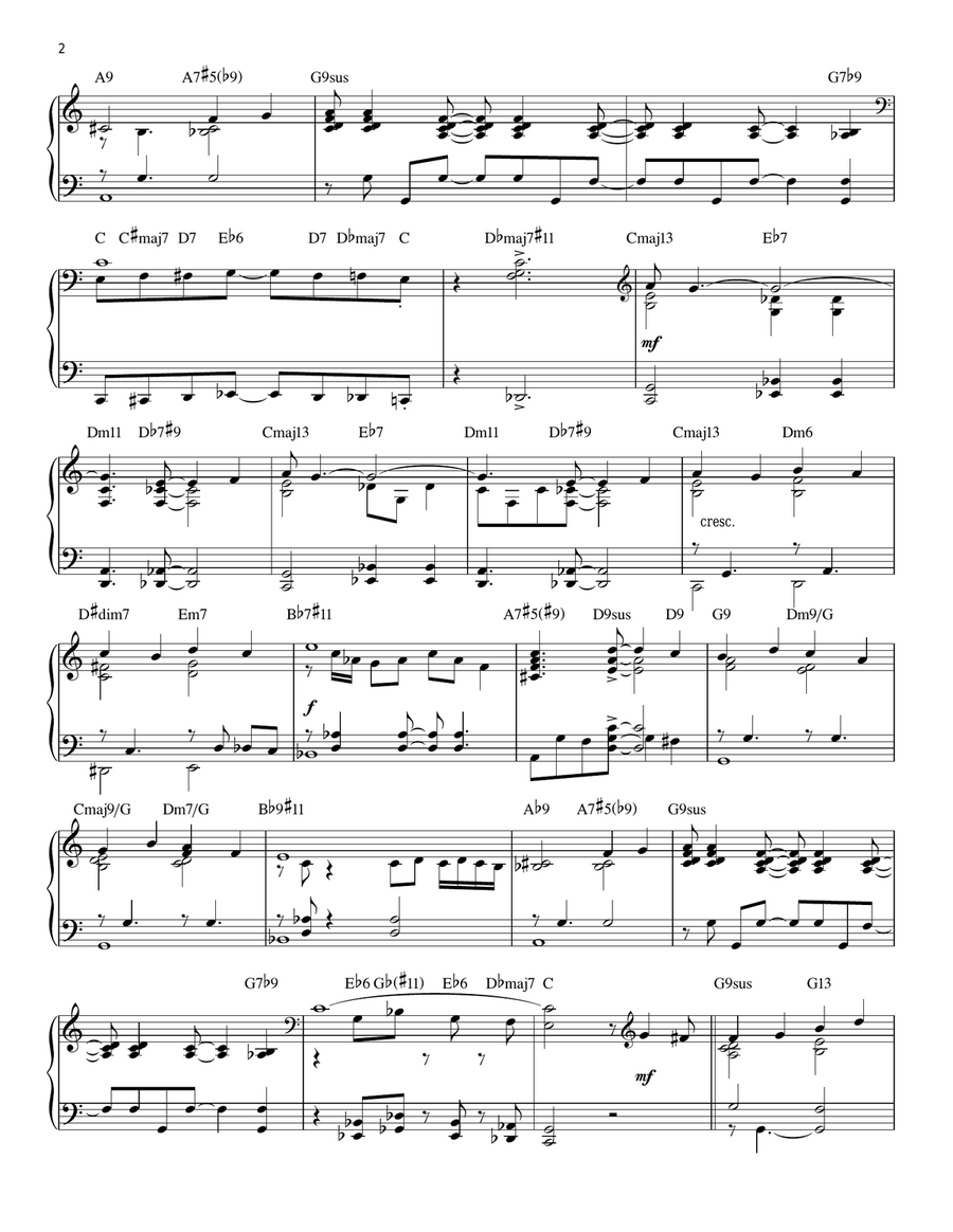 Cheek To Cheek [Jazz version] Piano Solo scores gallery preview page 2