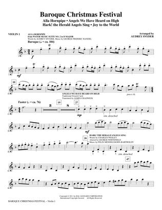 Book cover for Baroque Christmas Festival (Medley) - Violin 1
