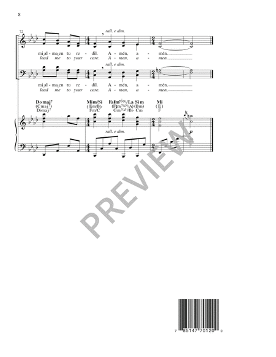 Si fui motivo de dolor/ If I Have Been the Source of Pain 4-Part scores gallery preview page 8