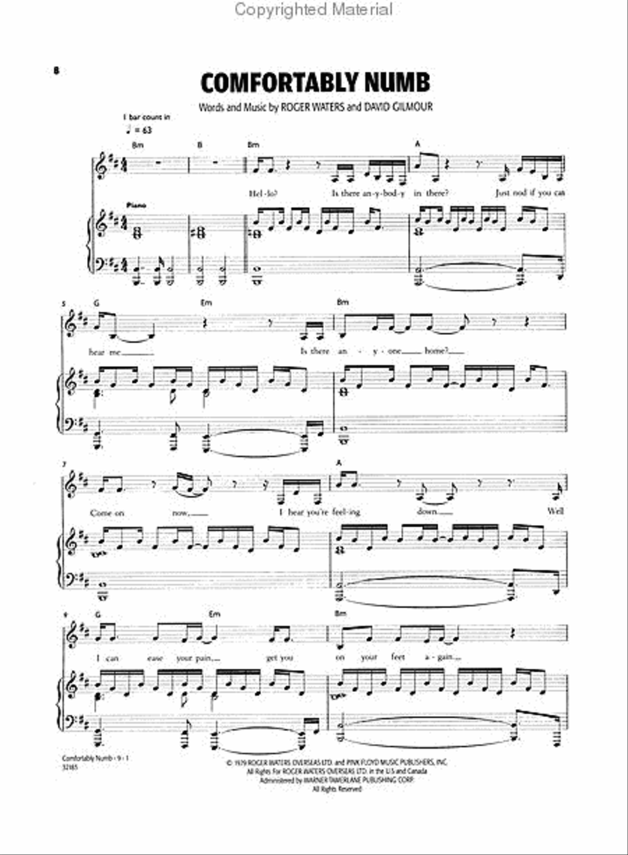 Pink Floyd - Ultimate Keyboard Play-Along Piano, Vocal, Guitar scores gallery preview page 3