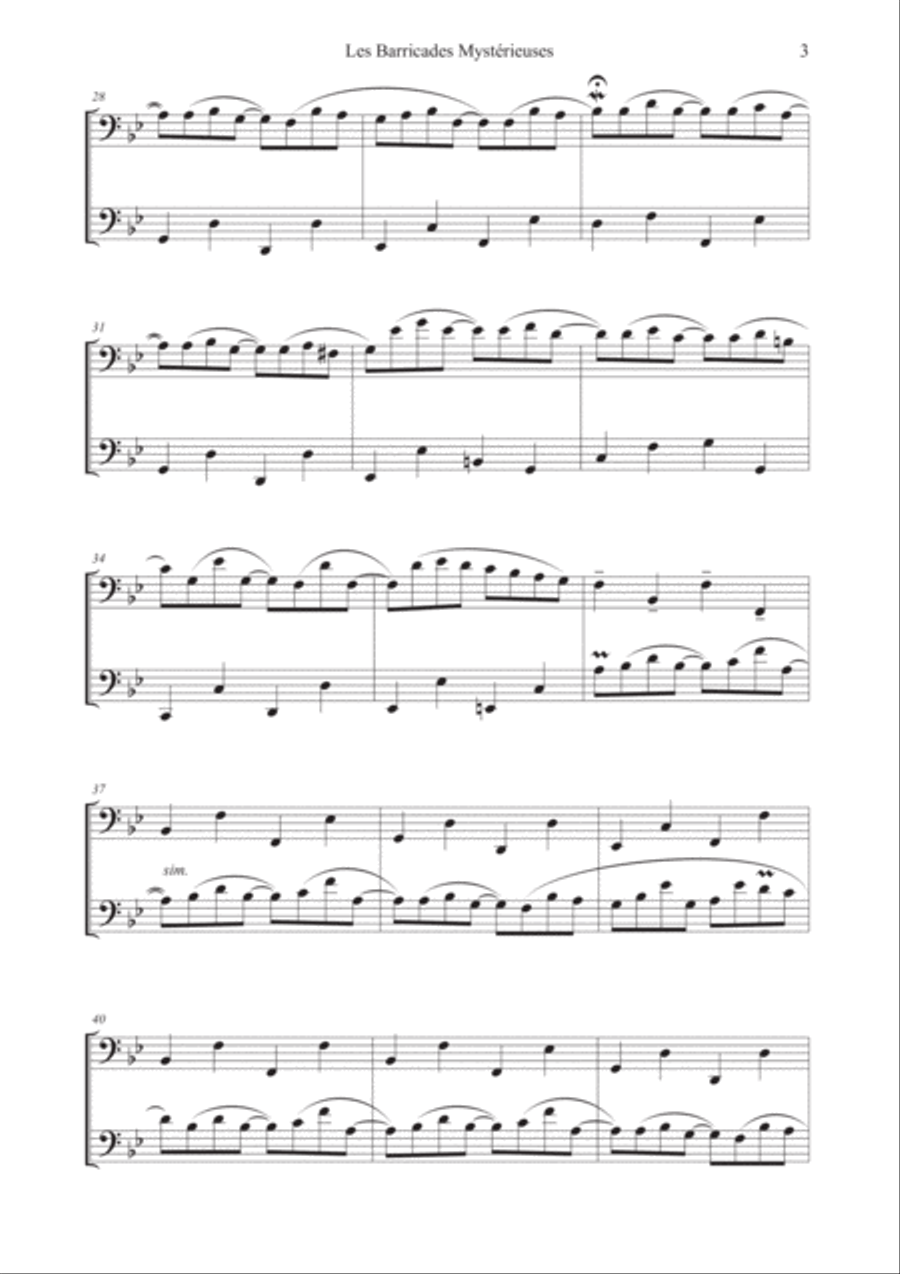Les Barricades Mystérieuses for Bassoon Duet Woodwind Duet scores gallery preview page 4