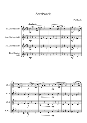 Book cover for Sarabande - Clarinet Quartet