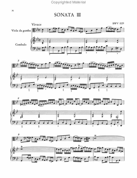 Sonatas for Viola da gamba (Cello) and Harpsichord BWV 1027-1029 [incl. CD] by Johann Sebastian Bach Cello - Sheet Music