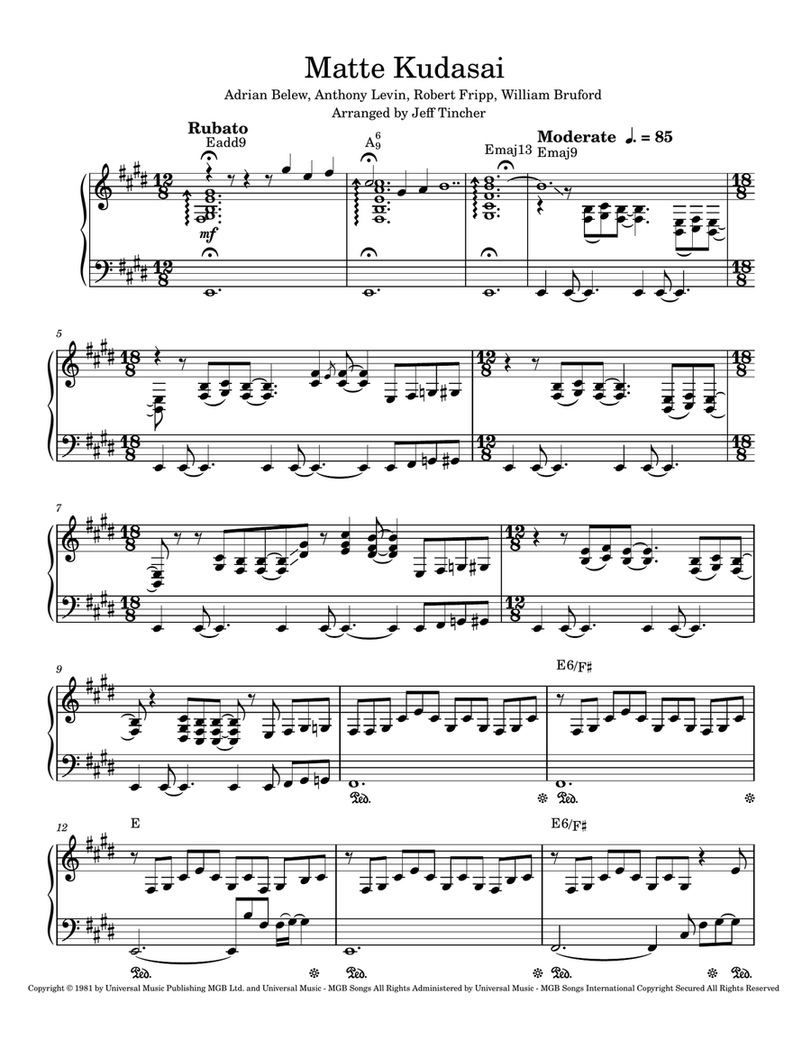 Matte Kudasai Matte Kudasai Piano, Vocal, Guitar scores gallery preview page 2