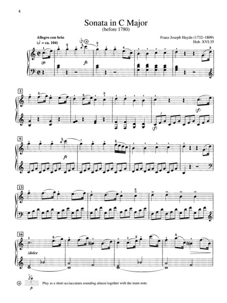Haydn: Sonata in C, Hob. XVI/35