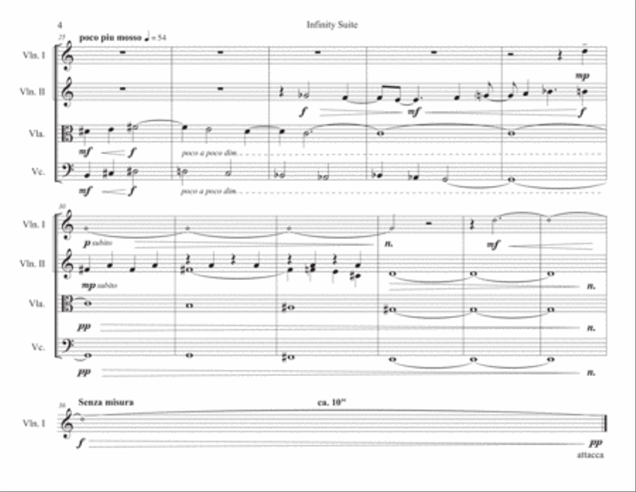 Infinity Suite for String Quartet String Quartet scores gallery preview page 6