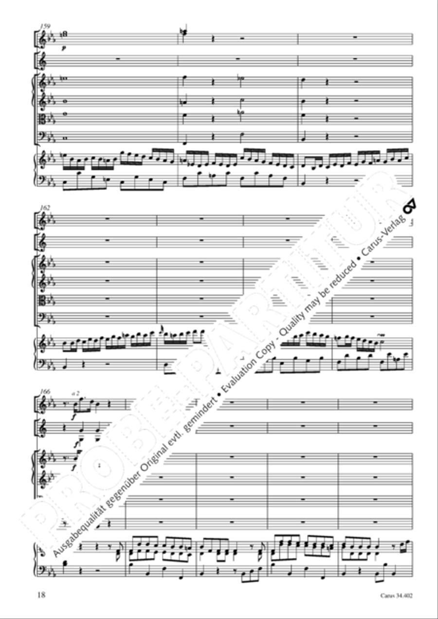 Concerto grosso for cembalo or piano Horn scores gallery preview page 19