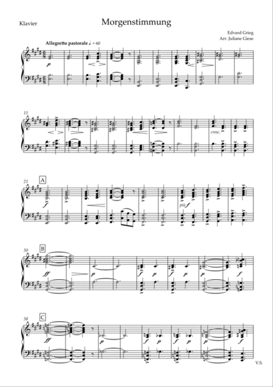 Morgenstimmung / Morning mood Piano Trio scores gallery preview page 6