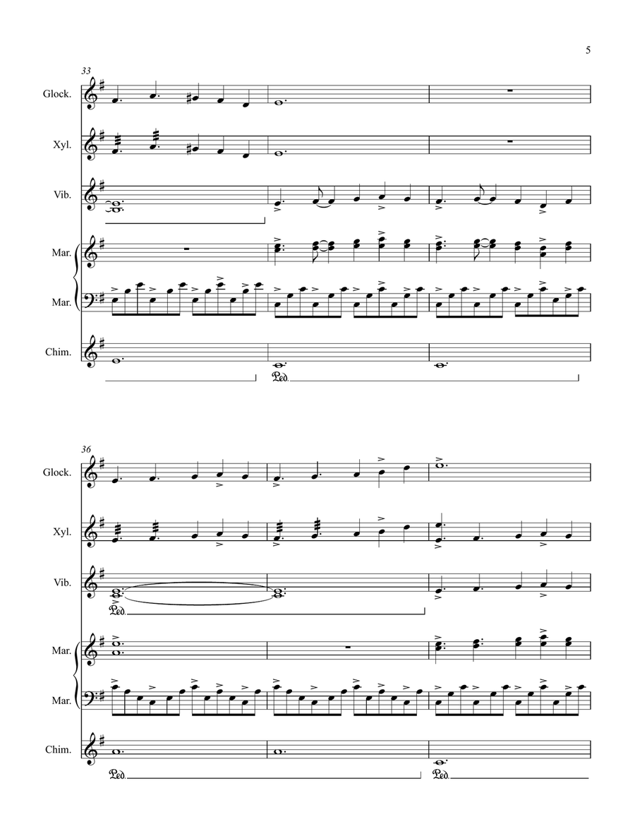 Suite for Mallets - Movement 1 Percussion scores gallery preview page 6