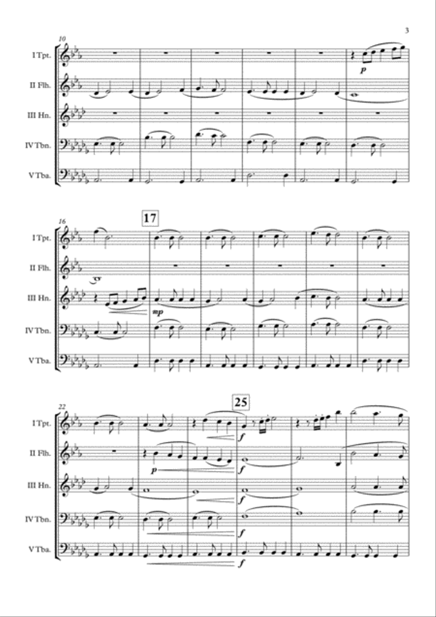 My Heart Will Go On (Love Theme from Titanic) Brass Quintet scores gallery preview page 4