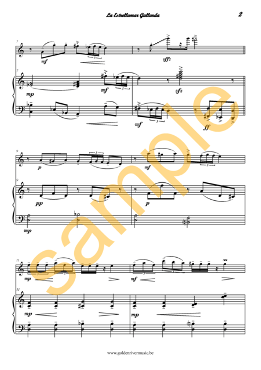 La Estrellamar Gallarda / The Proud Starfish for violin Violin Solo scores gallery preview page 3