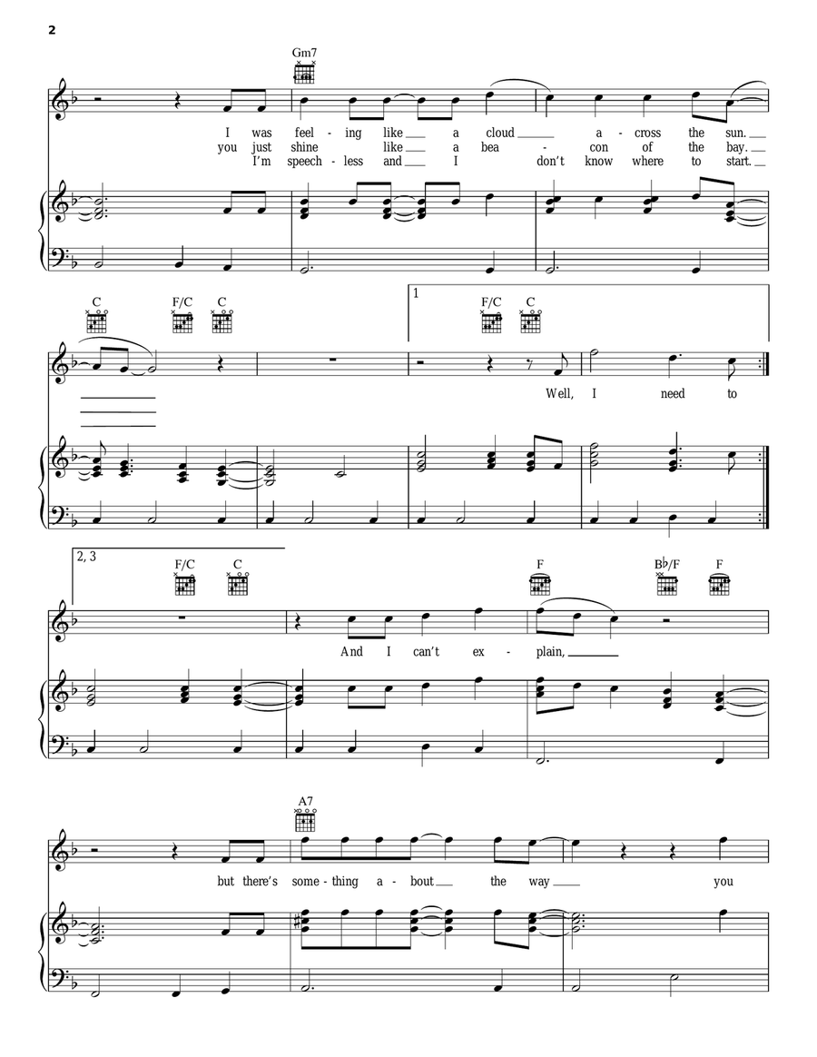 Something About The Way You Look Tonight Piano, Vocal, Guitar scores gallery preview page 2