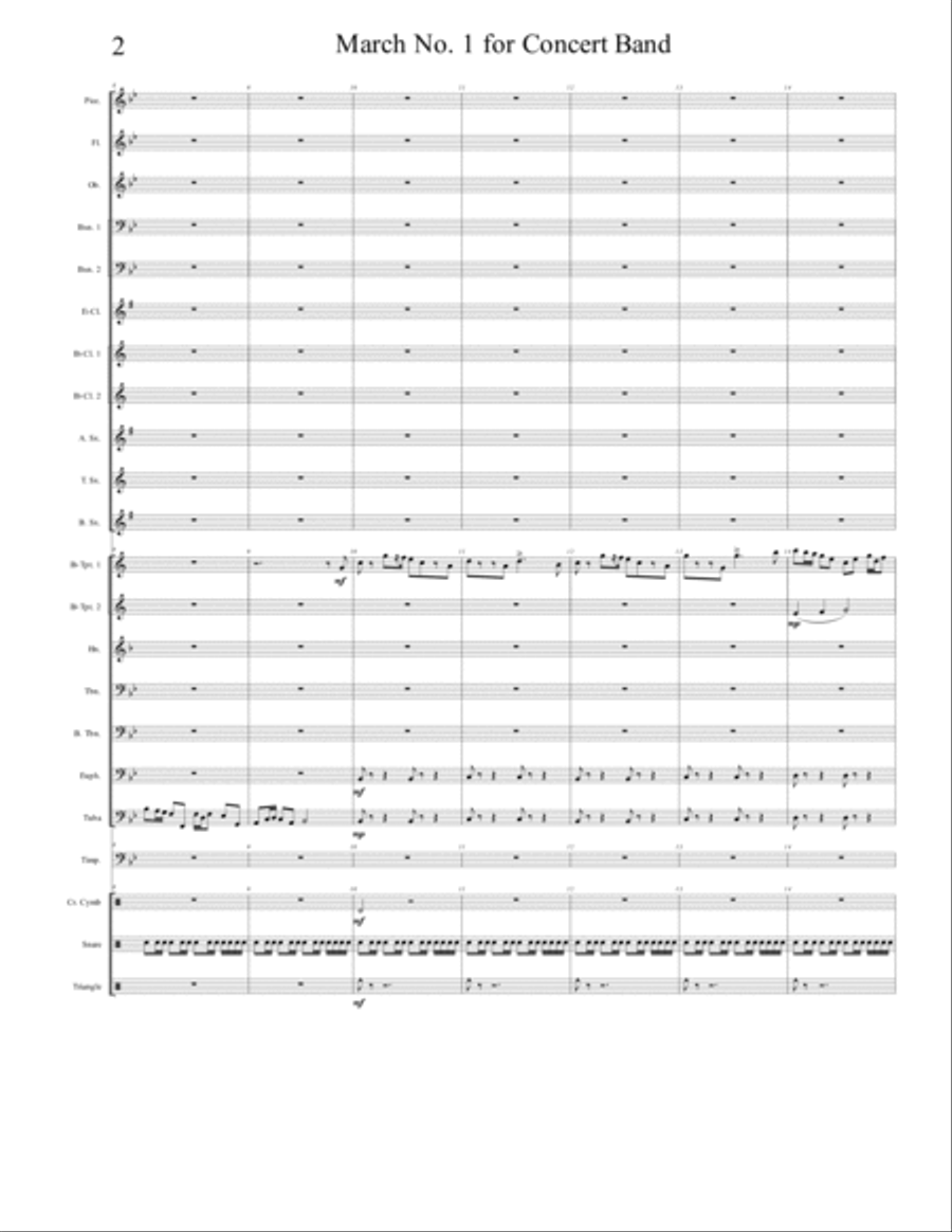 March No. 1 for Concert Band Concert Band scores gallery preview page 2