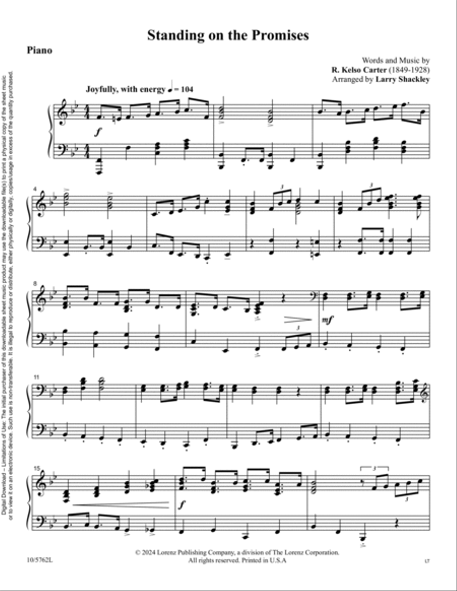 Standing on the Promises Standing on the Promises 4-Part scores gallery preview page 13