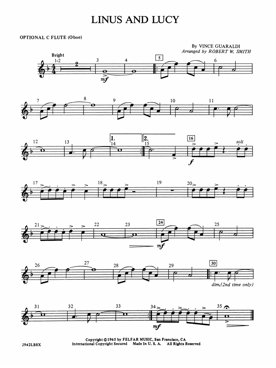 Linus and Lucy: Oboe