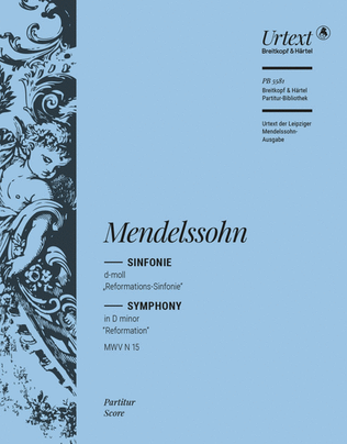 Book cover for Symphony No. 5 in D minor [Op. 107] MWV N 15 (Reformation Symphony)