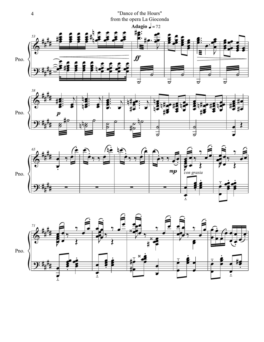 Dance of the Hours Piano Solo scores gallery preview page 5