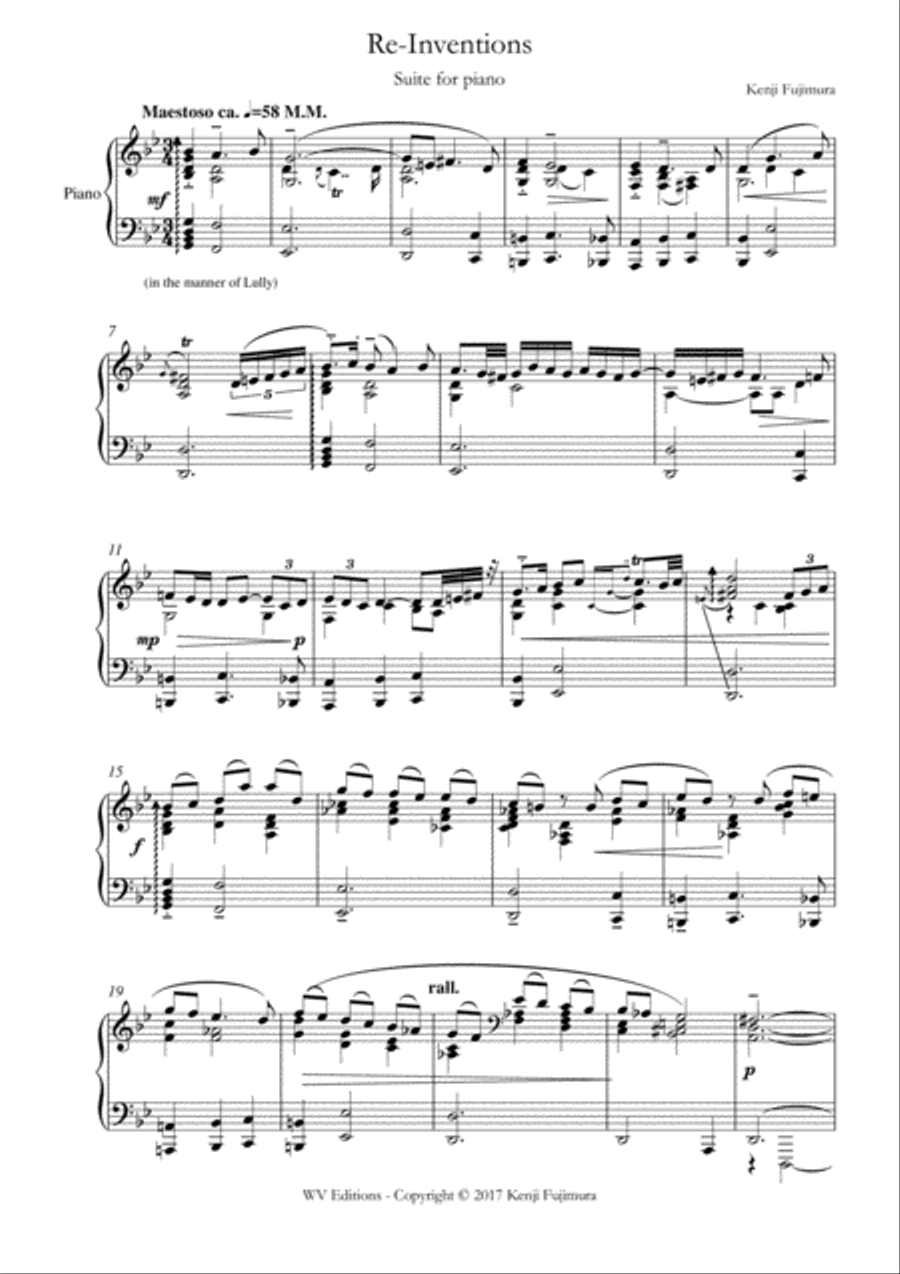 Re-Inventions - Suite for piano