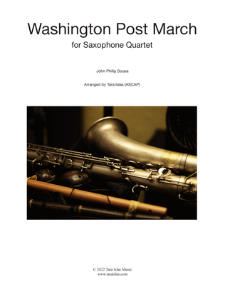Book cover for Washington Post March for Saxophone Quartet