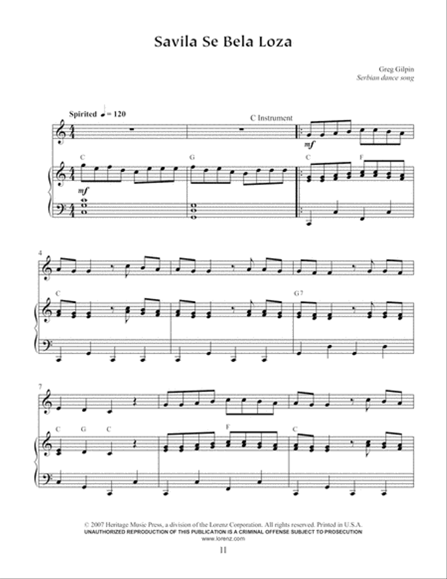 Sing and Dance Around the World, Book 2 Unison Choir scores gallery preview page 12