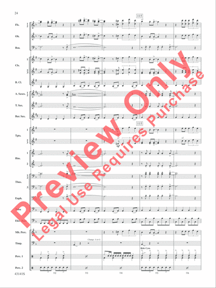 Bruno Mars Greatest Hits Concert Band scores gallery preview page 25