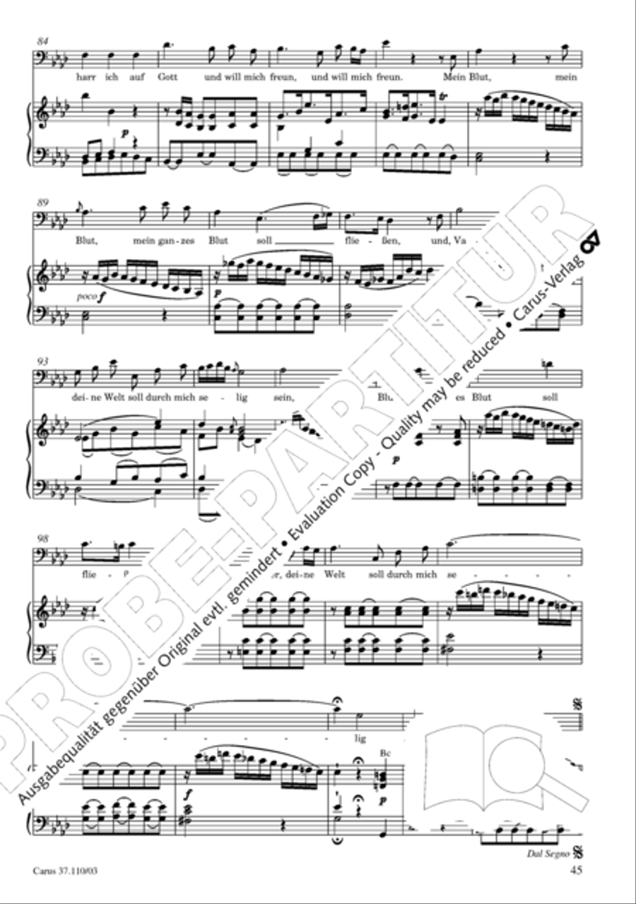Markuspassion. Werkausgabe Reihe 1, Bd. 7 (Homilius) 4-Part scores gallery preview page 52