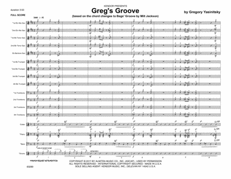 Greg's Groove - Full Score