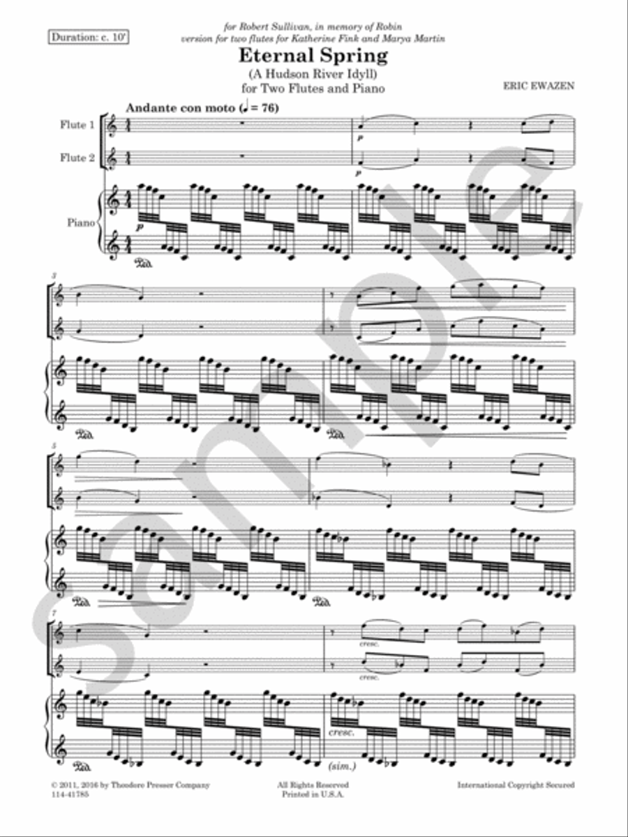ETERNAL SPRING Flute Duet scores gallery preview page 3