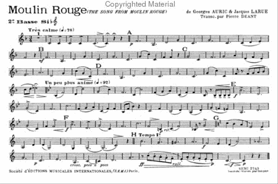 Moulin Rouge - 1952 Concert Band scores gallery preview page 4