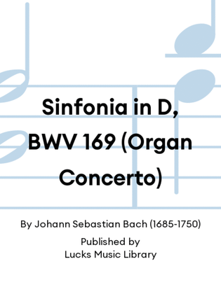 Book cover for Sinfonia in D, BWV 169 (Organ Concerto)