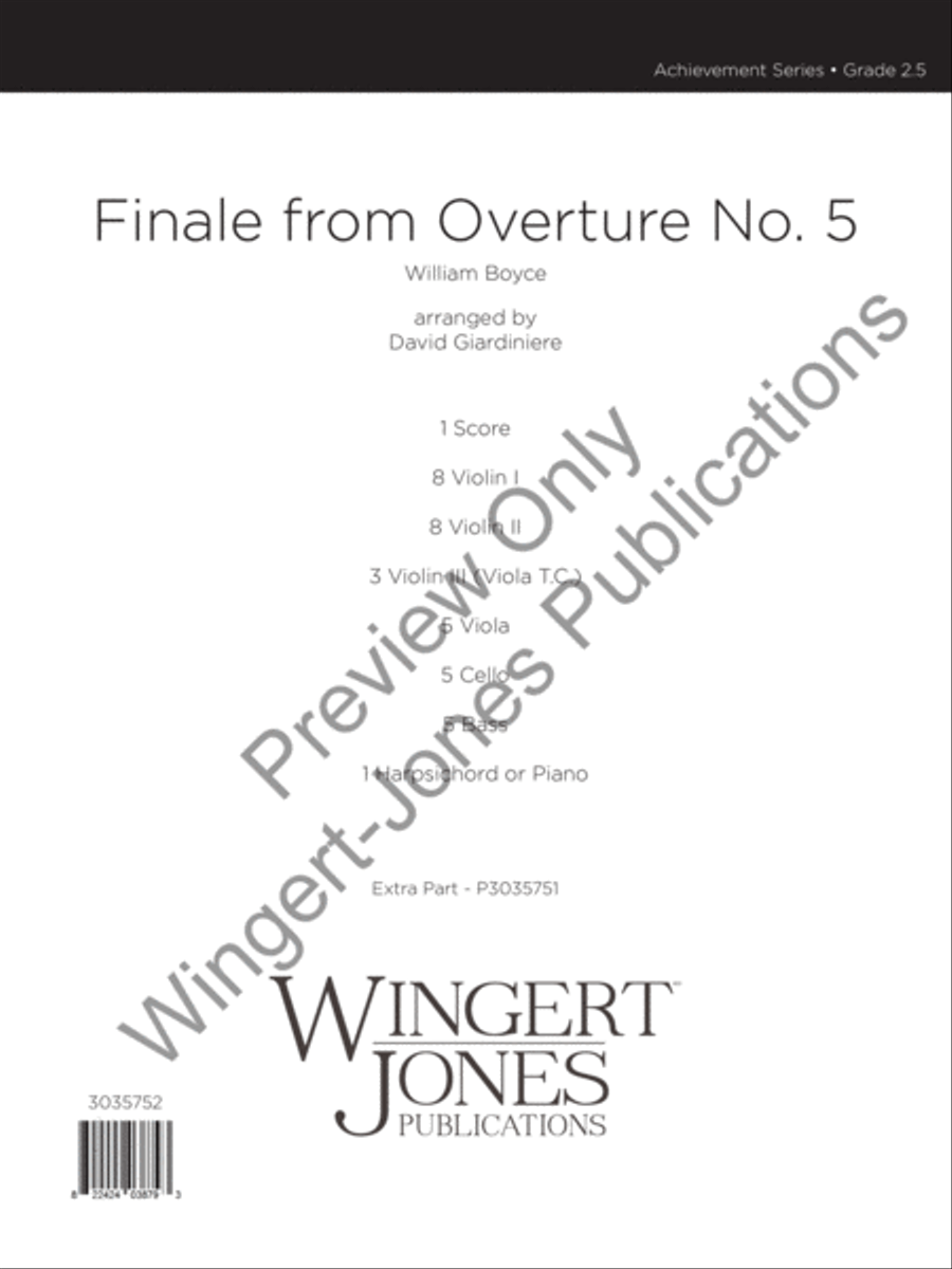Finale from Overture No.5 String Orchestra scores gallery preview page 2
