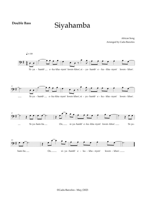 Siyahamba - Double Bass (African Song)