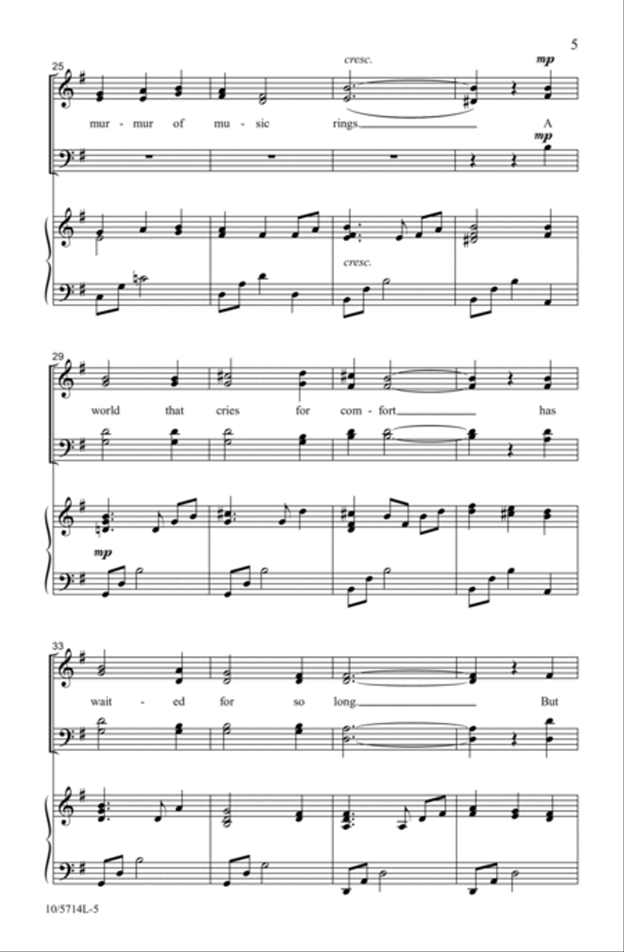Angels Preparing the Song 4-Part scores gallery preview page 5
