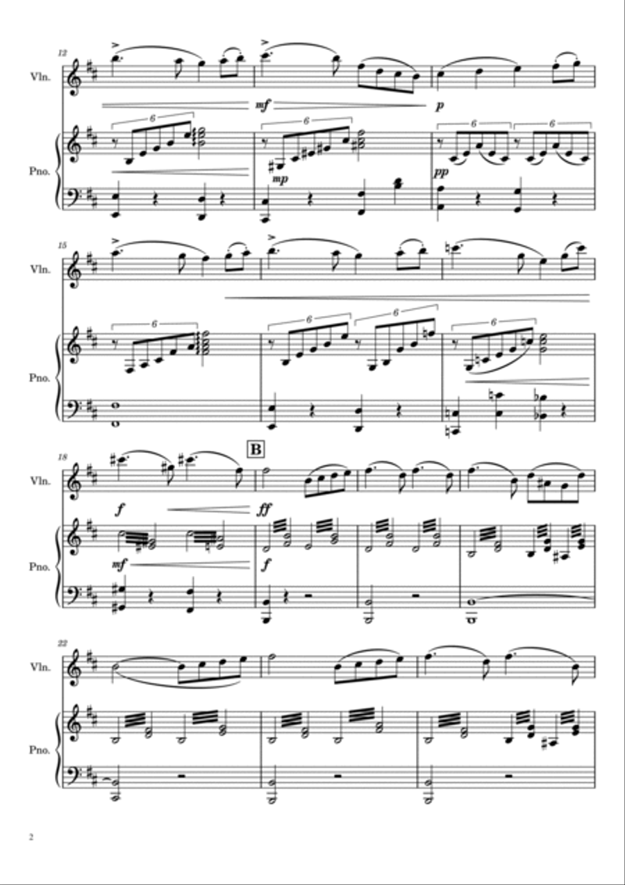 Tchaikovsky - Swan Lake Op 20 in D - Scène Finale - For Violin and Piano Violin Solo scores gallery preview page 2