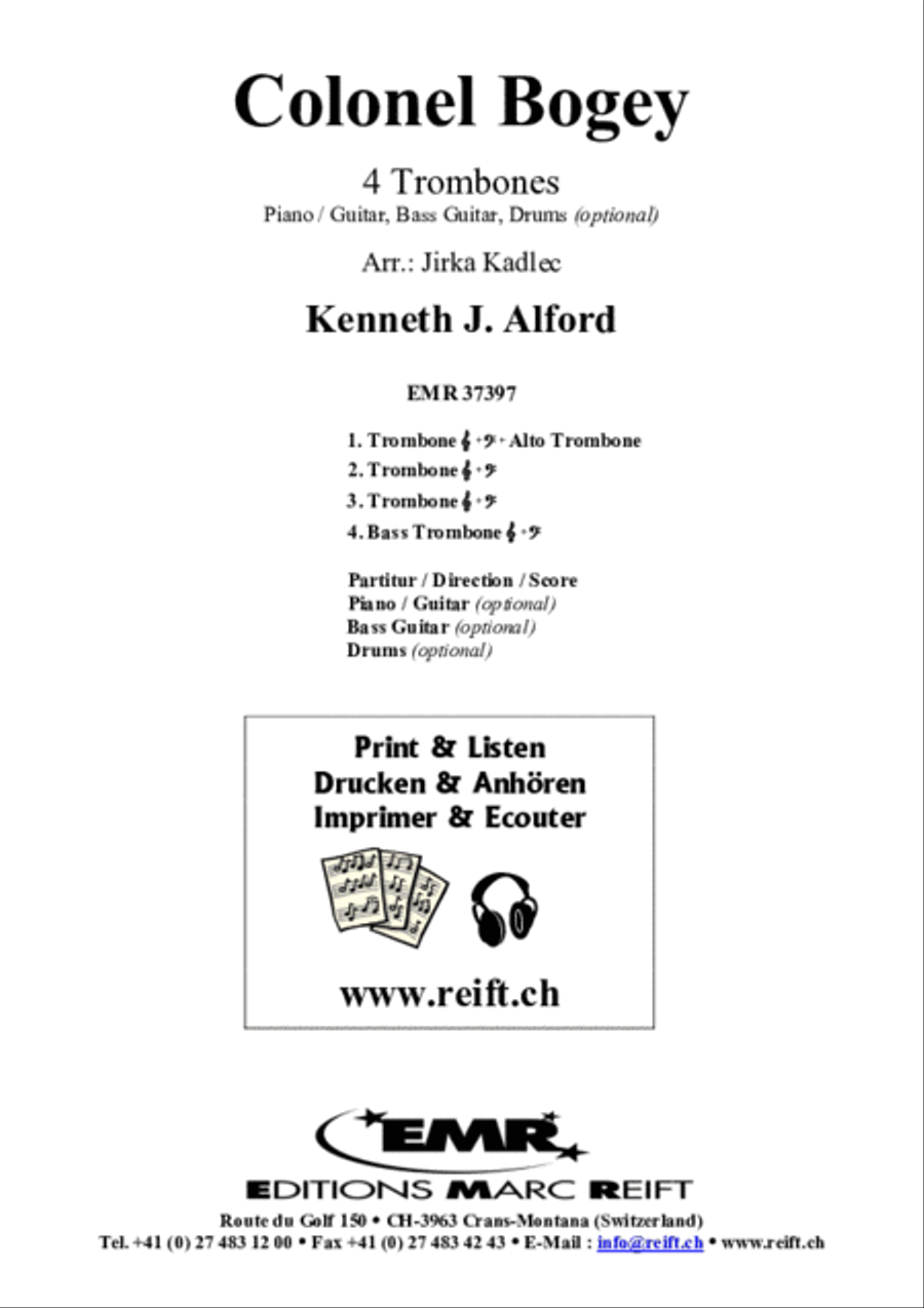 Colonel Bogey Trombone Quartet scores gallery preview page 2