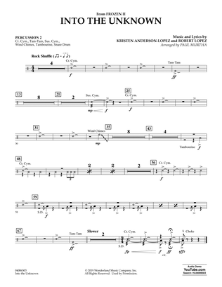 Into the Unknown (from Disney's Frozen 2) (arr. Paul Murtha) - Percussion 2