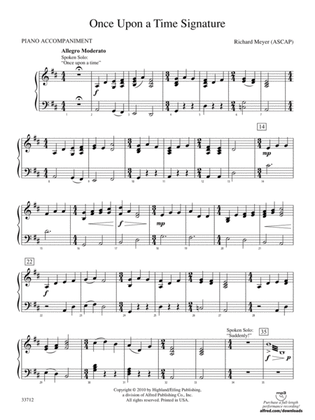 Once Upon a Time Signature: Piano Accompaniment