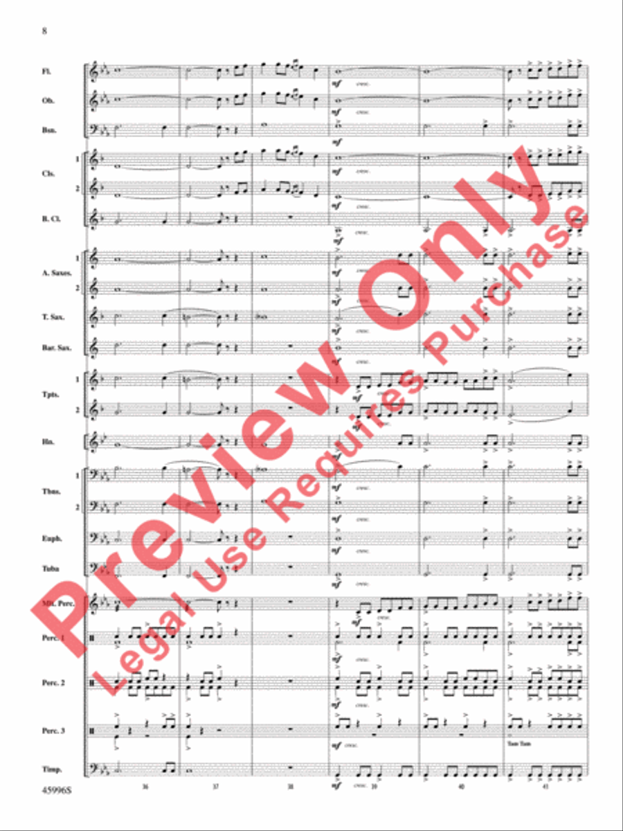 Terracotta Warriors Concert Band scores gallery preview page 9