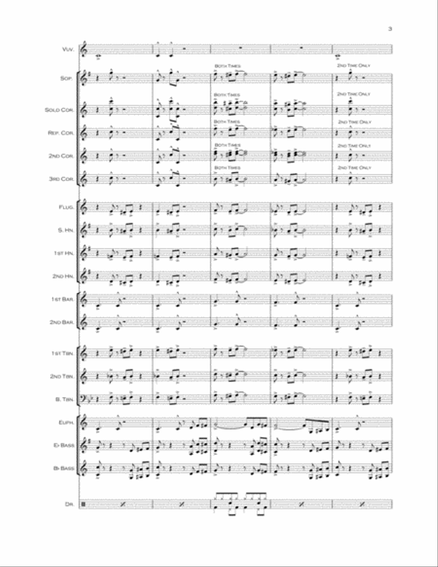 Vuvuzela! (Brass Band & Vuvuzela) Brass Band scores gallery preview page 5