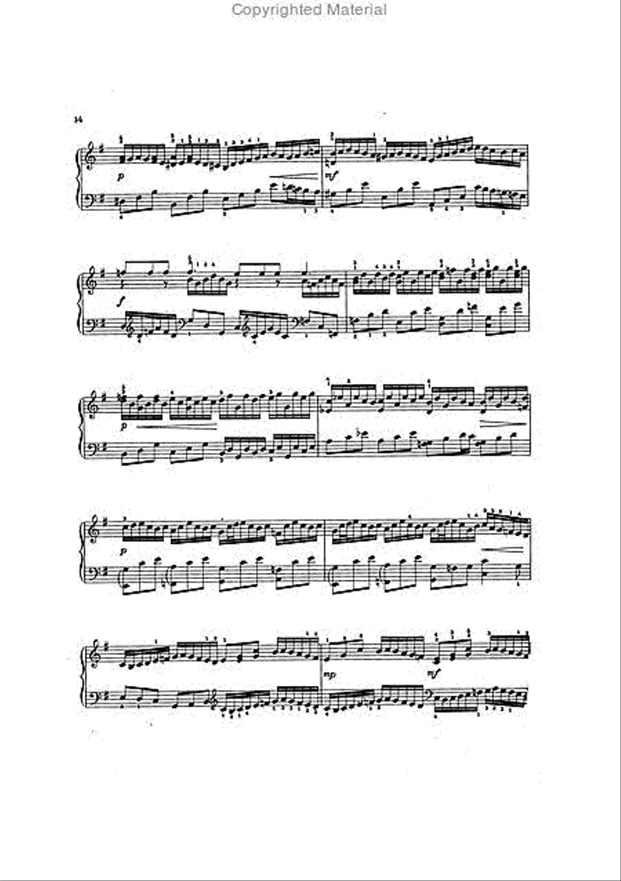 Brandenburg Concerto No. 3 in G BWV 1048 (Arranged for Piano) Piano Solo scores gallery preview page 4