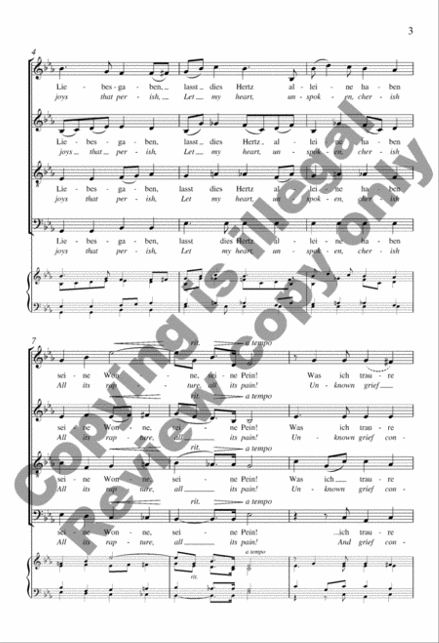 Verborgenheit (Concealment) 4-Part scores gallery preview page 3