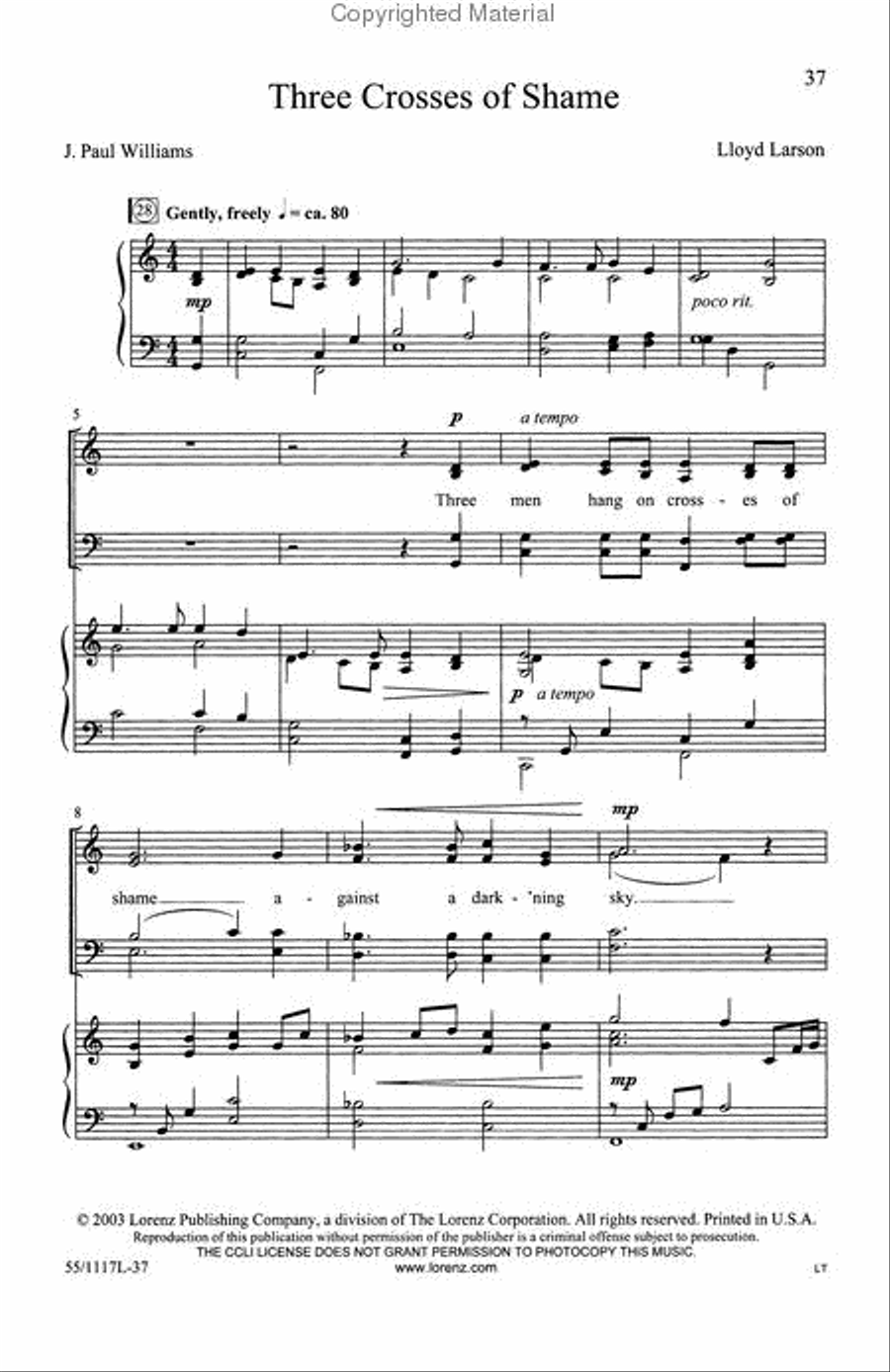 Praise the God of Resurrection 4-Part scores gallery preview page 4
