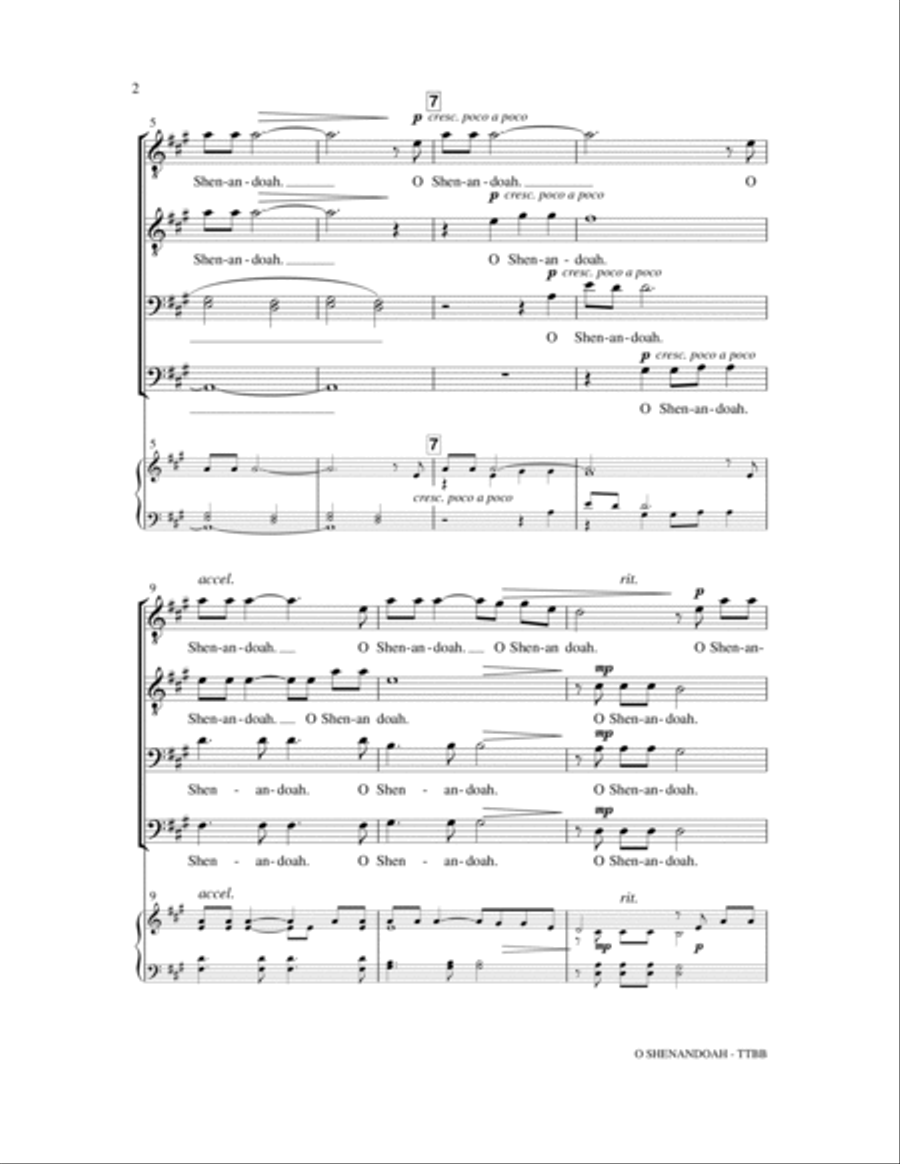 Shenandoah Shenandoah TTBB scores gallery preview page 2