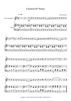 Carnival Of Venice - Julius Benedict (Tenor Sax + Piano)