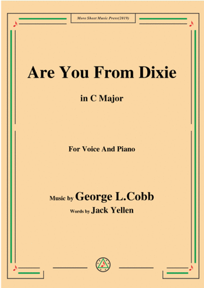 George L. Cobb-Are You From Dixie,in C Major,for Voice and Piano