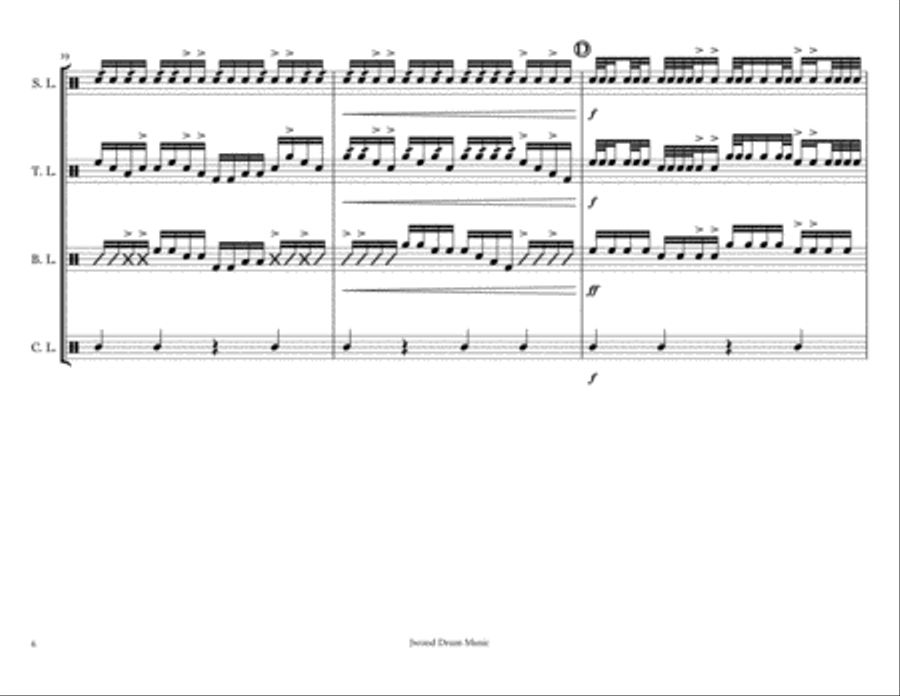 Squid (Drumline Cadence) Marching Band scores gallery preview page 6