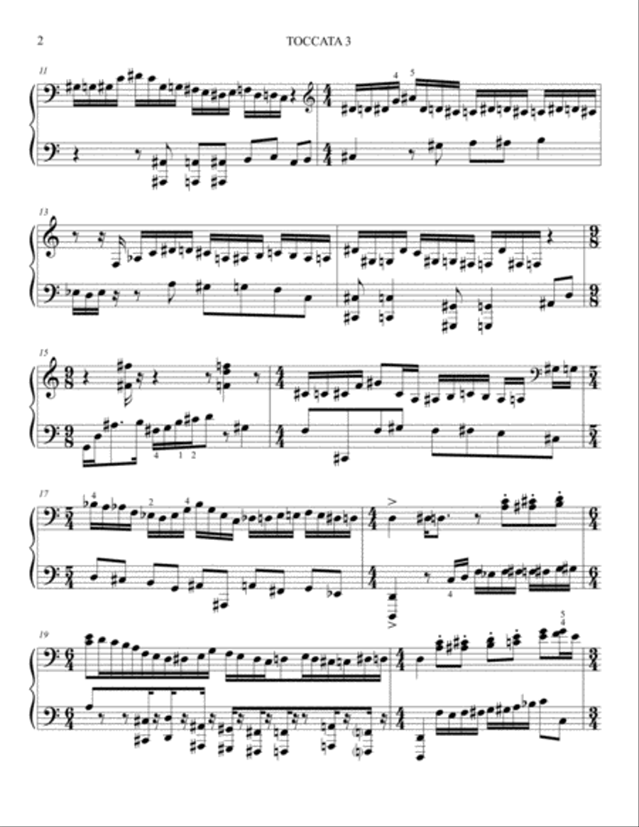 Toccata 3 Piano Solo scores gallery preview page 4
