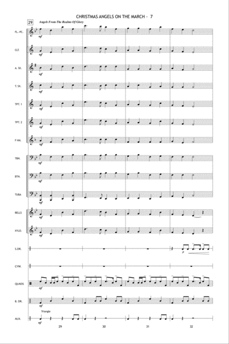 Christmas Angels on the March Marching Band scores gallery preview page 8